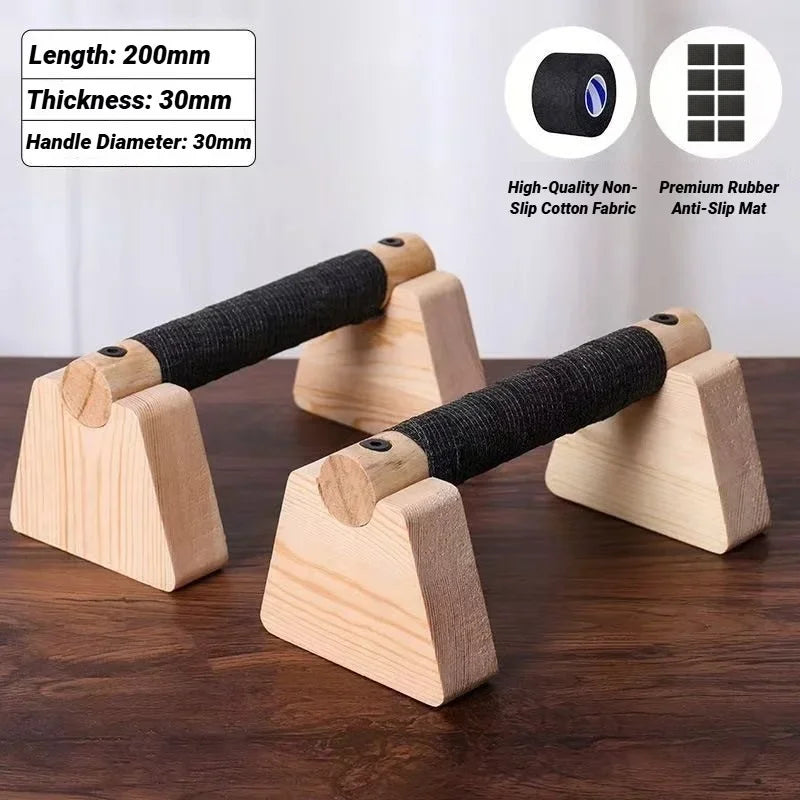 Par de barras de flexiones de madera