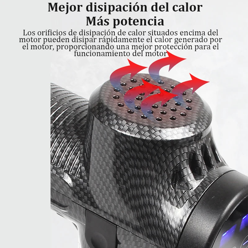 Pistola de Masaje Muscular – 30 Velocidades, 6 Cabezales, Envío desde España