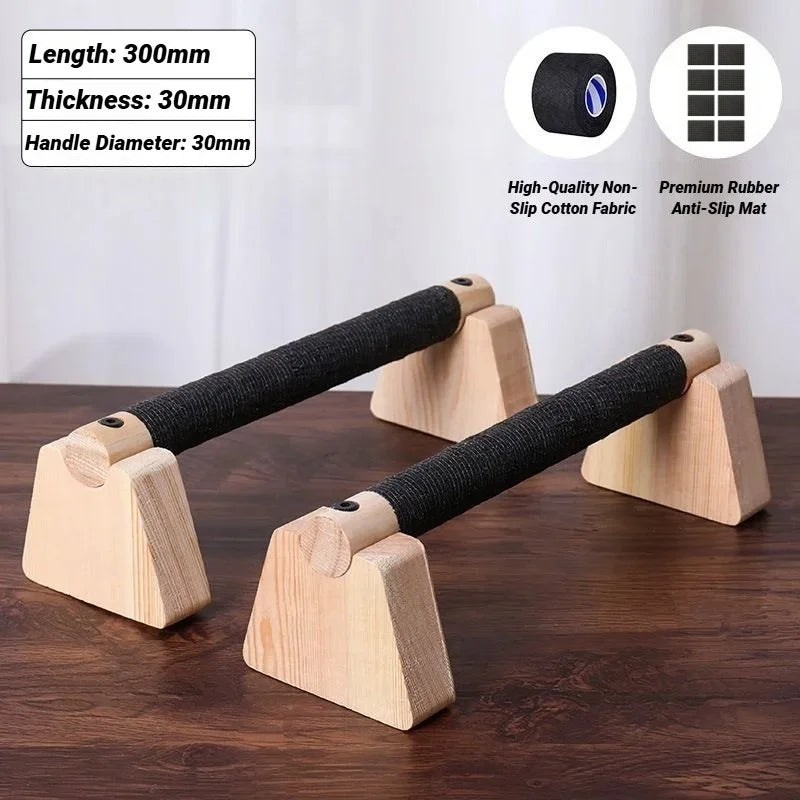 Par de barras de flexiones de madera