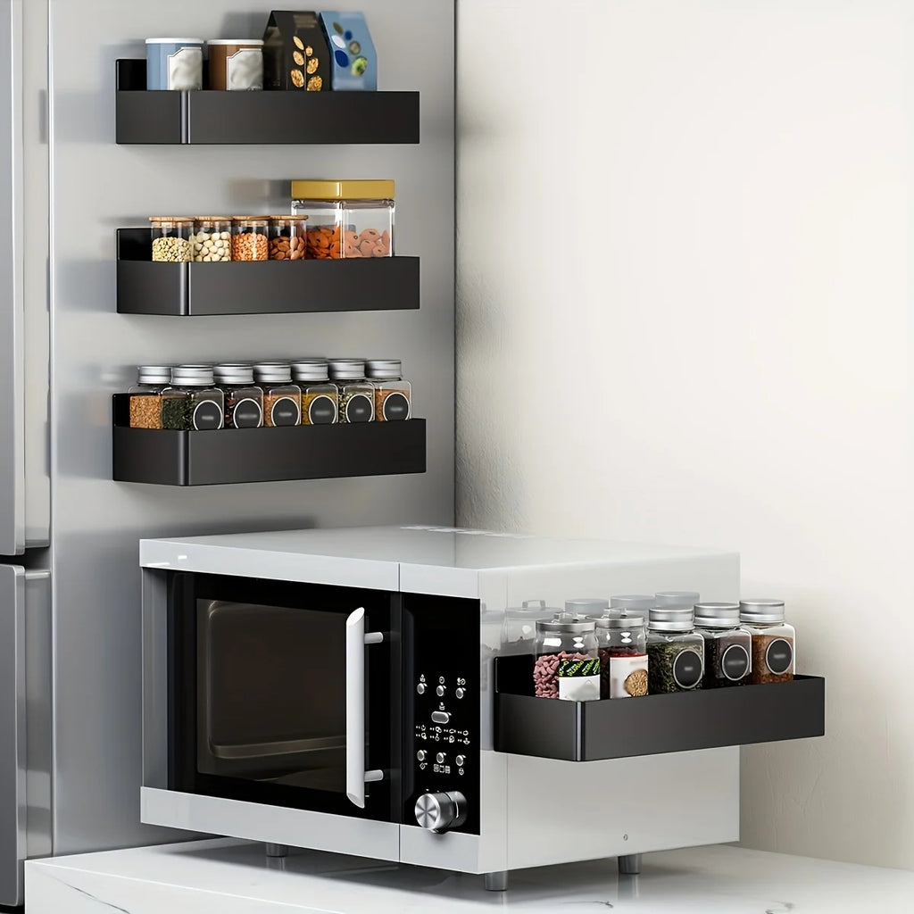 Estante Magnético sin Taladro (Pack de 2) – Organizador para Cocina y Nevera