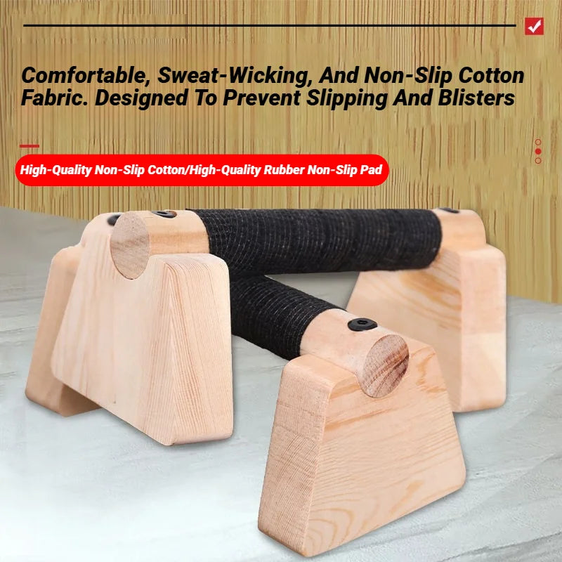 Par de barras de flexiones de madera