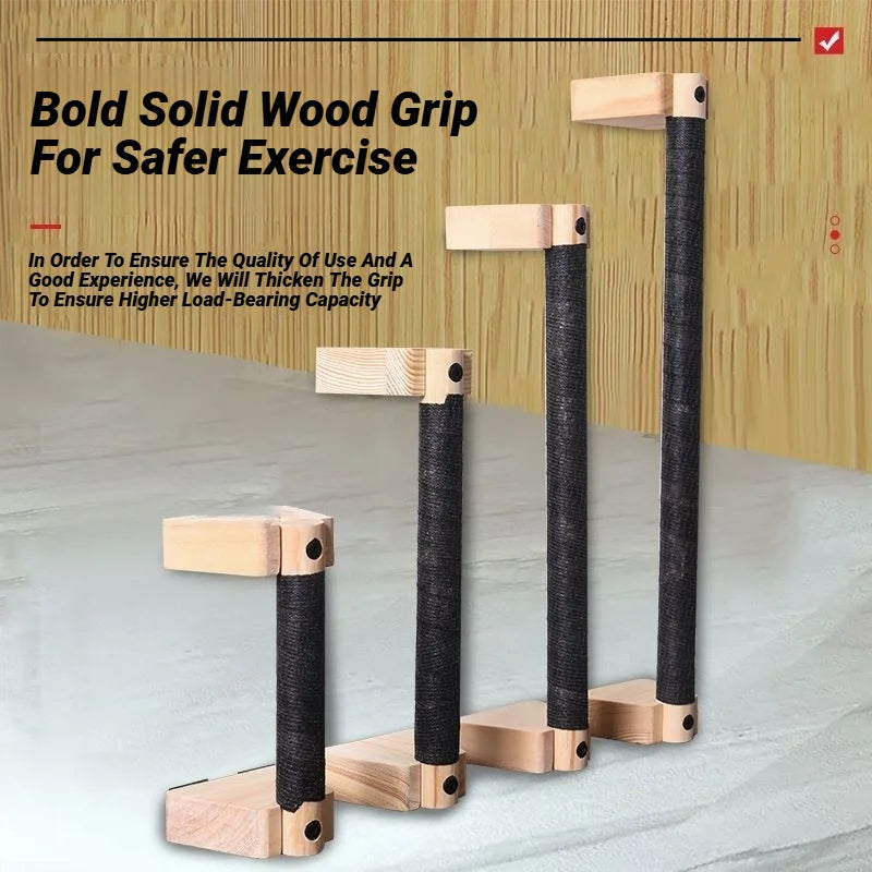 Par de barras de flexiones de madera