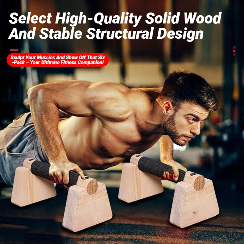 Par de barras de flexiones de madera
