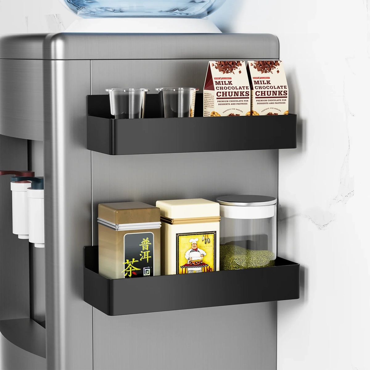 Estante Magnético sin Taladro (Pack de 2) – Organizador para Cocina y Nevera