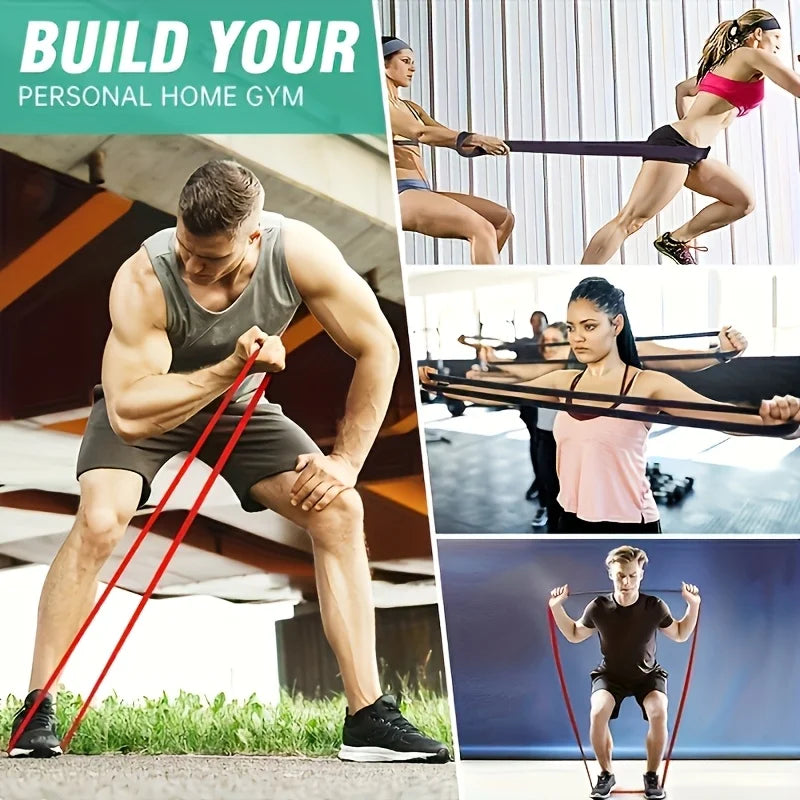Set de bandas elásticas con correas para dominadas y piernas
